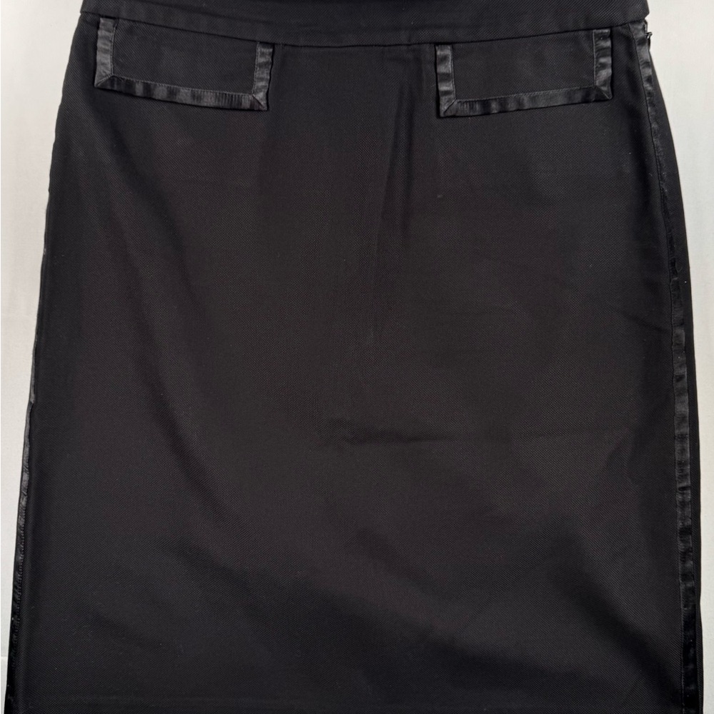 Banana Republic Black Pencil Skirt with Satin Trim
